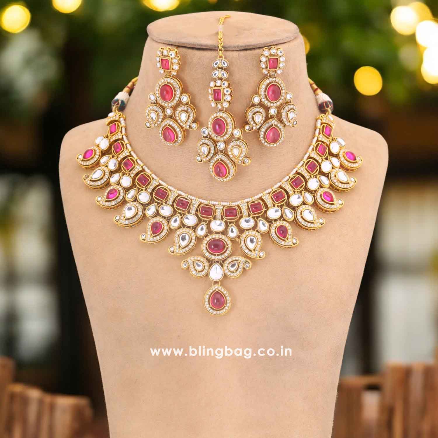 Rani Swaragh Kundan Jewellery Set - Image 2