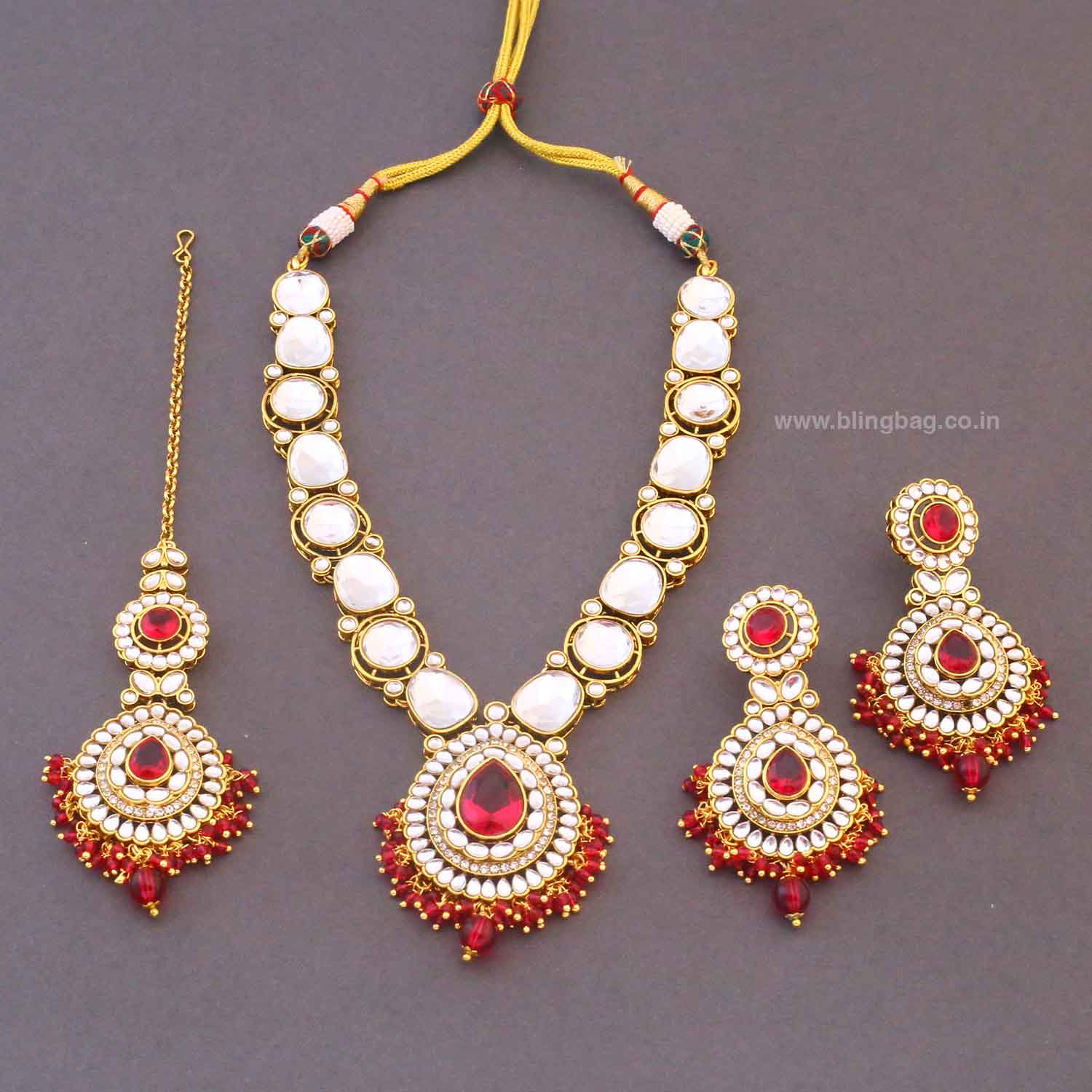 Rani Umisha Kundan Jewellery Set - Image 4