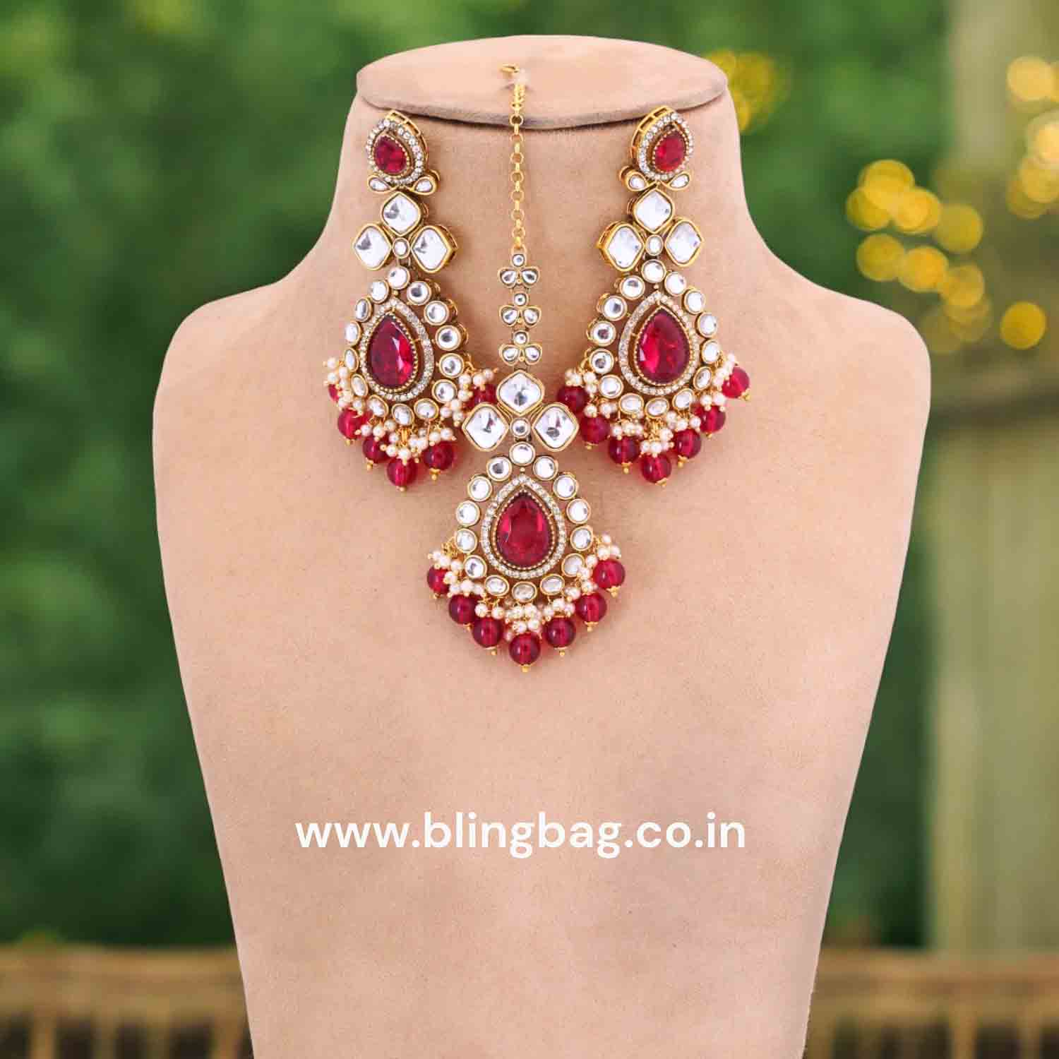Rani Vandanti Kundan Jewellery Set - Image 3