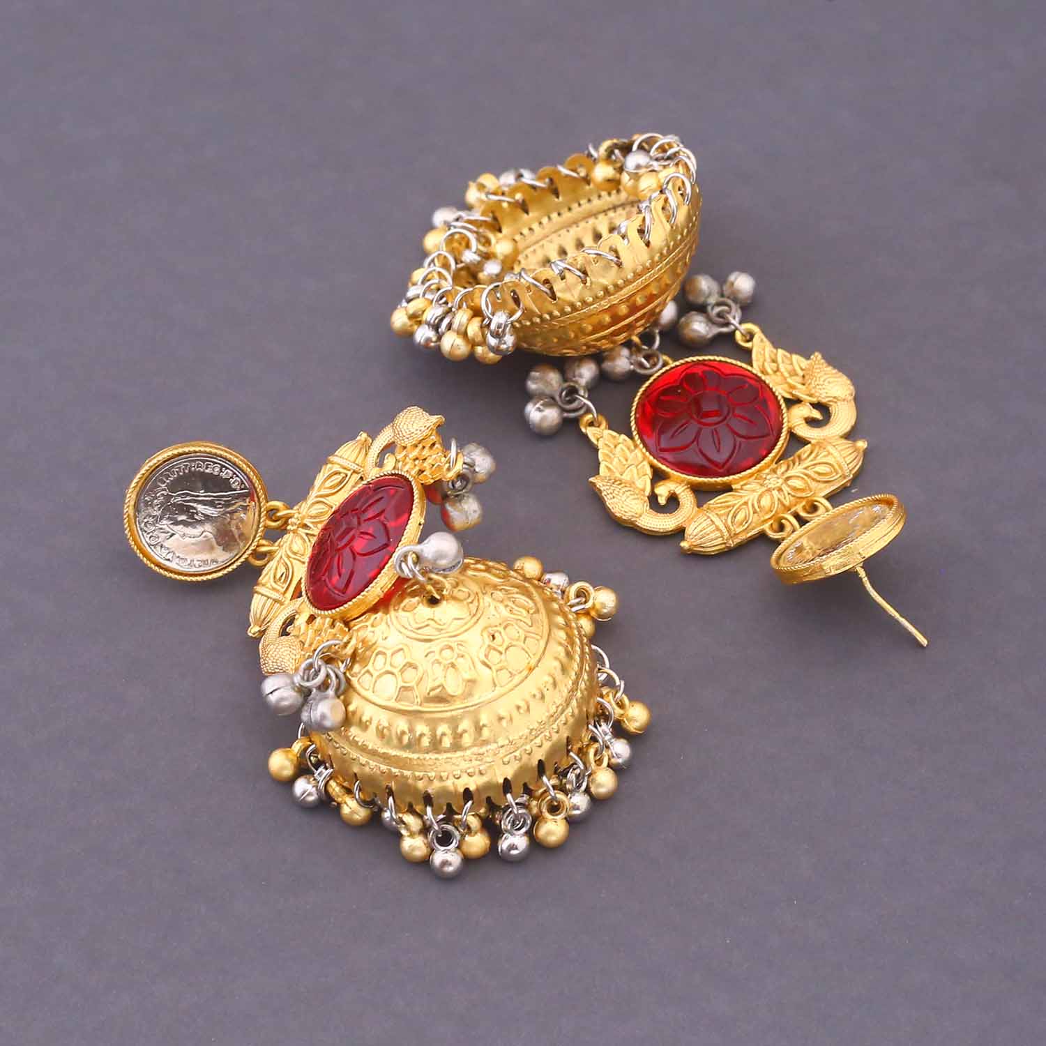Rani Vihaari Oxidised Jhumkis - Image 3