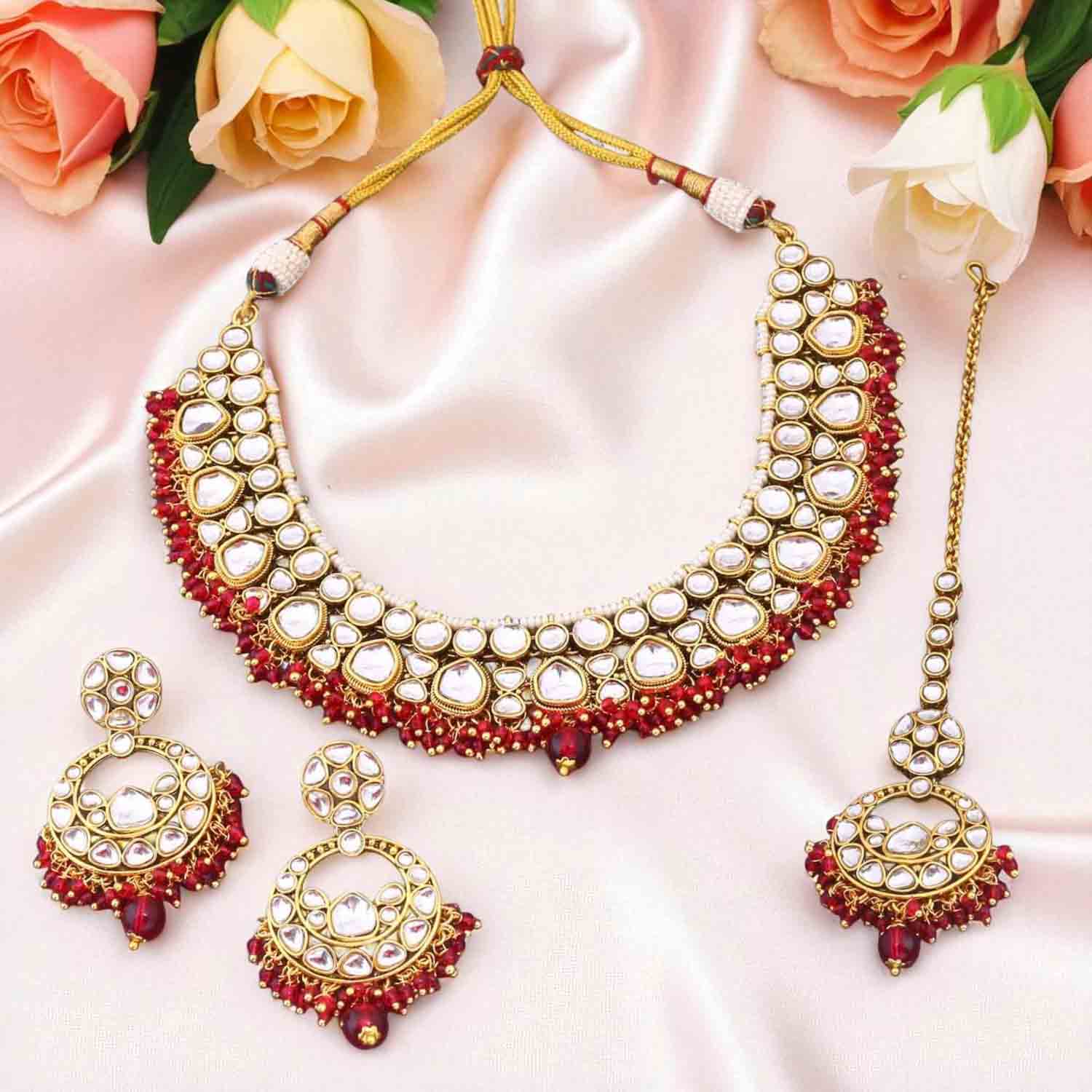 Rani Vinitha Kundan Jewellery Set - Image 2