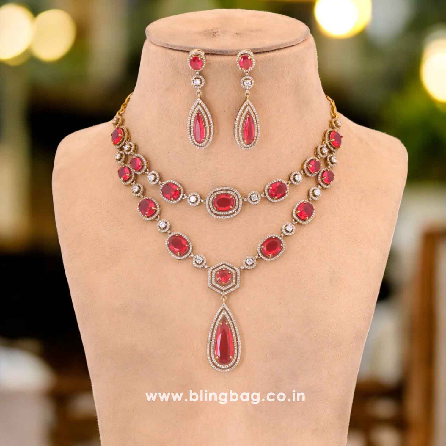 Rani Zafira Victorian Jewellery Set-New Arrival - Image 2