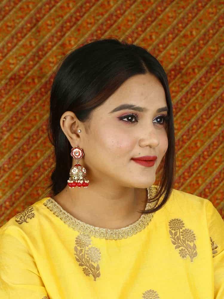 Red Magone Jhumkis - Image 3