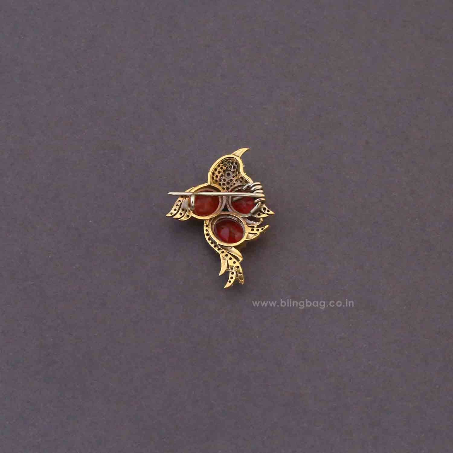 Red Rubina Wing Brooch - Image 5