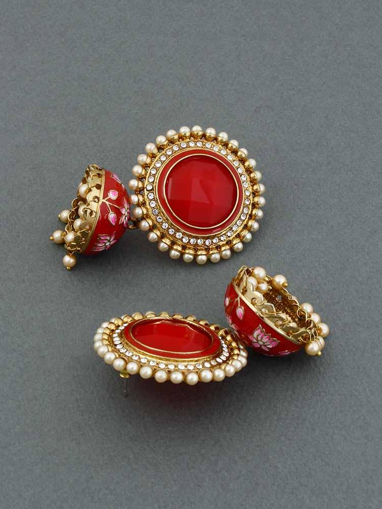 Red Virat Jhumkis - Image 3