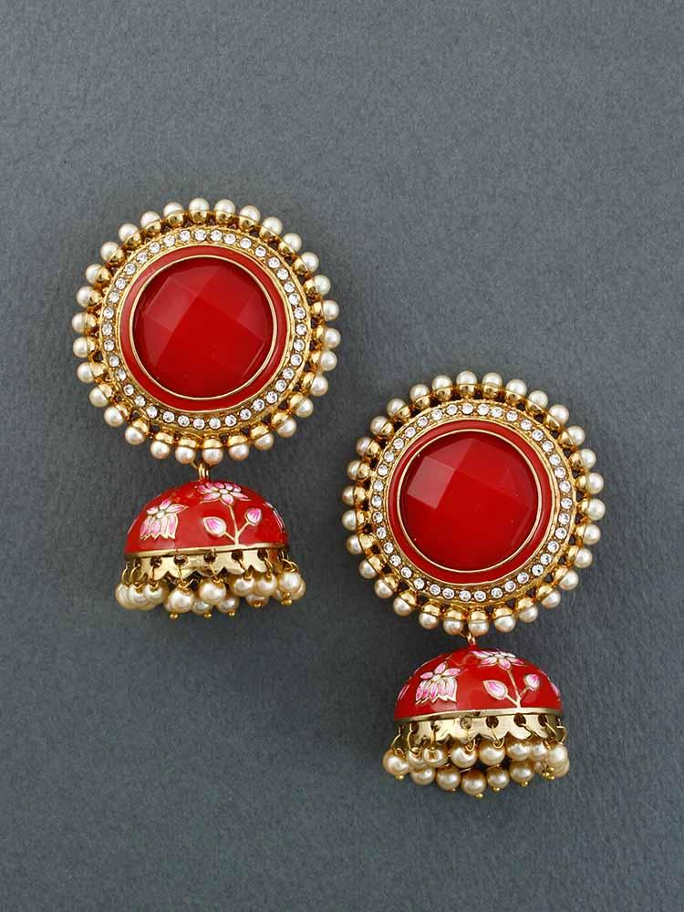 Red Virat Jhumkis - Image 4