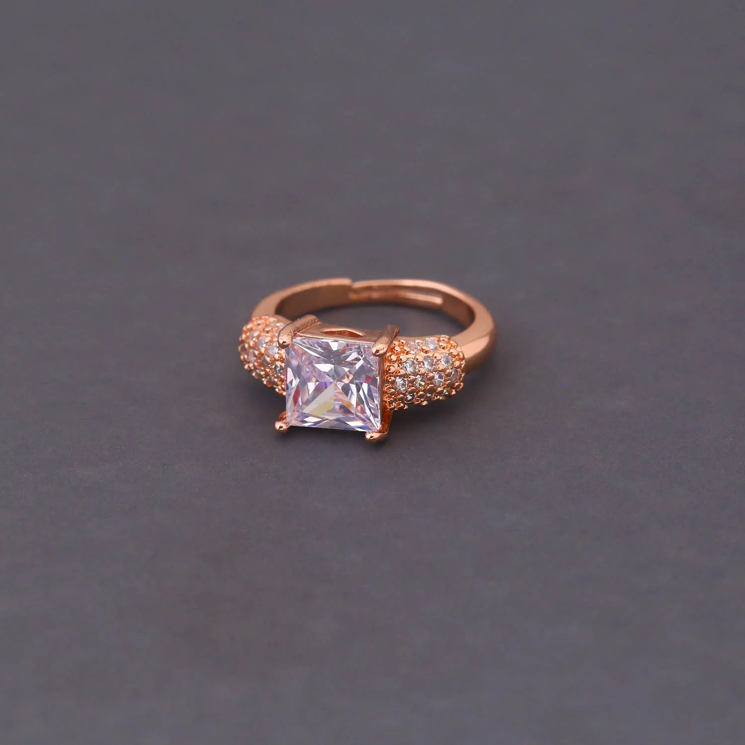 Rose Gold Abeeha Zirconia Ring - Image 3