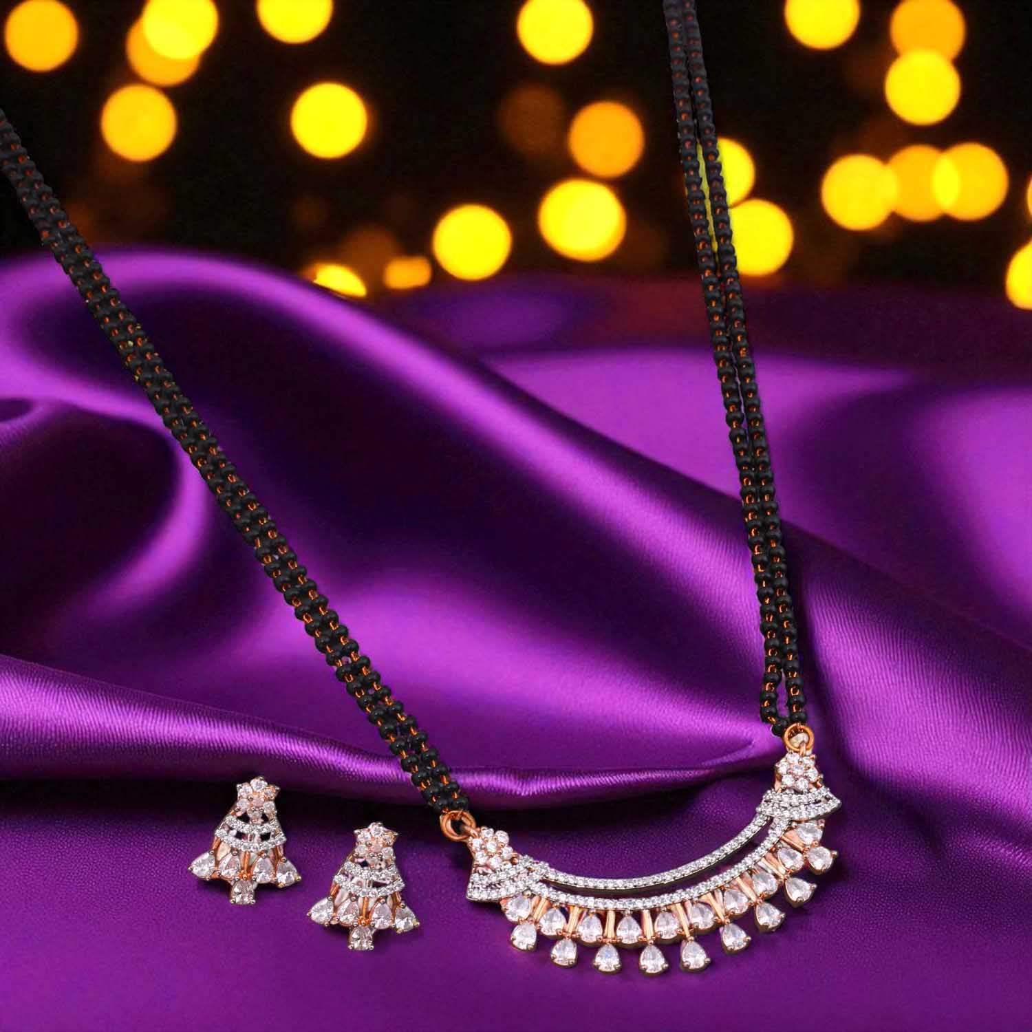 Rose Gold Adeina Mangalsutra Set
