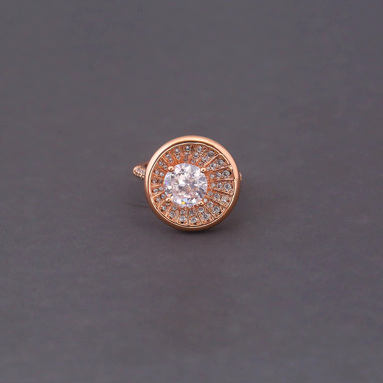 Rose Gold Aiyla Zirconia Ring - Image 2