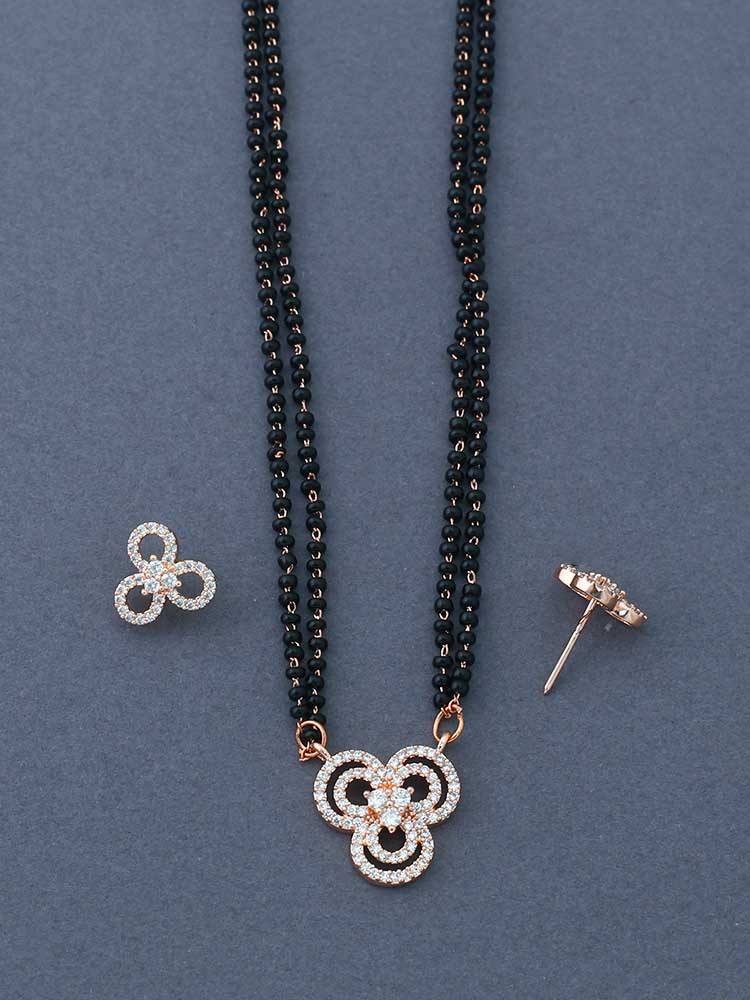 Rose Gold Alaba  Mangalsutra Set - Image 4