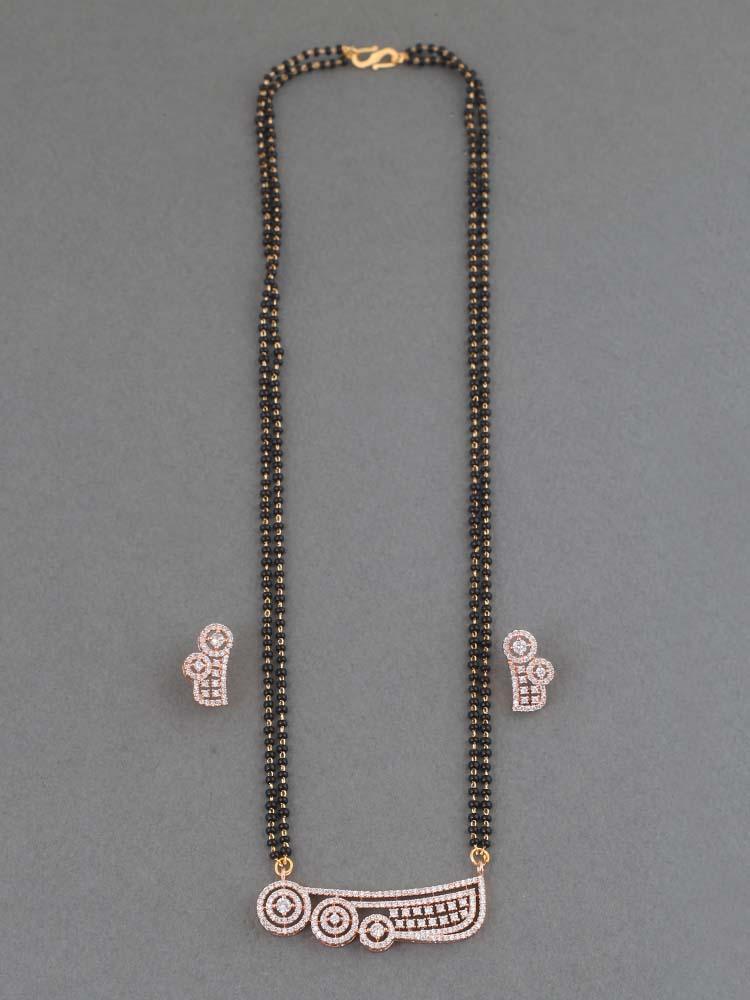 Rose Gold Aleyna Mangalsutra Set - EOSS - Image 3