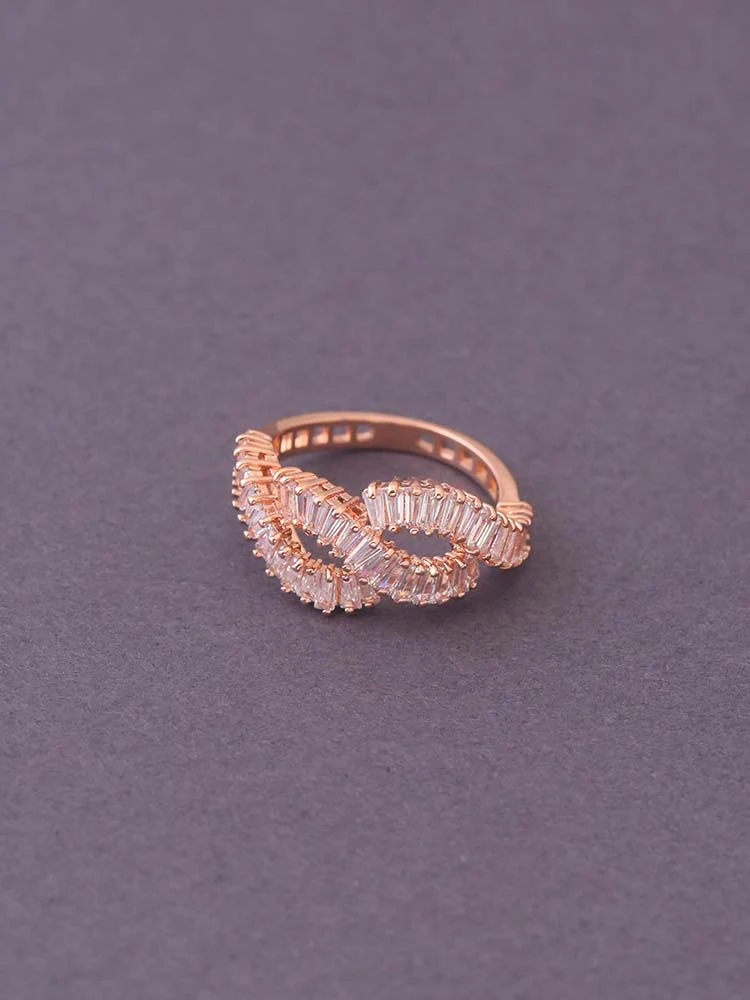 Rose Gold Amari Zirconia Ring - EOSS - Image 3