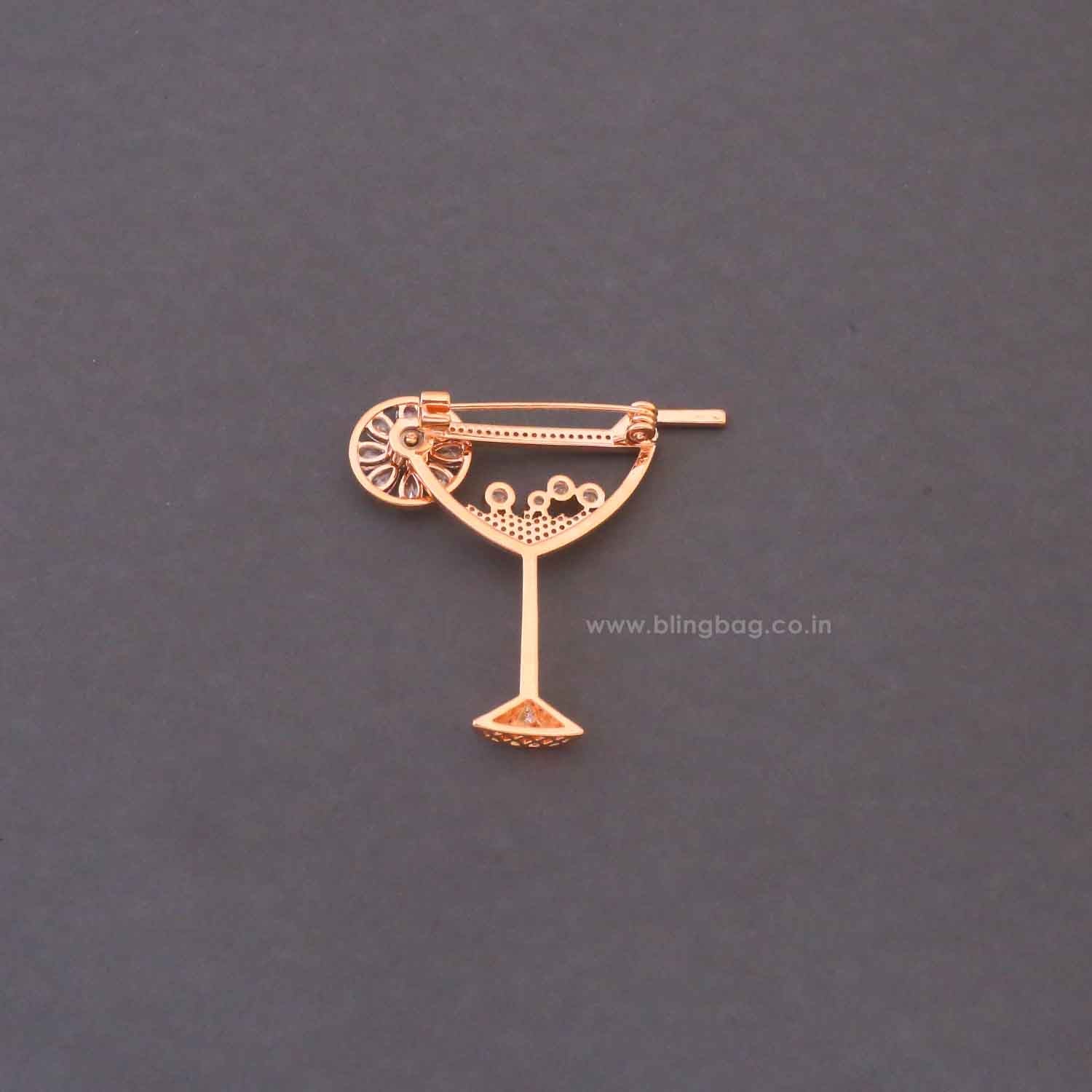 Rose Gold Cocktail Brooch - Image 5