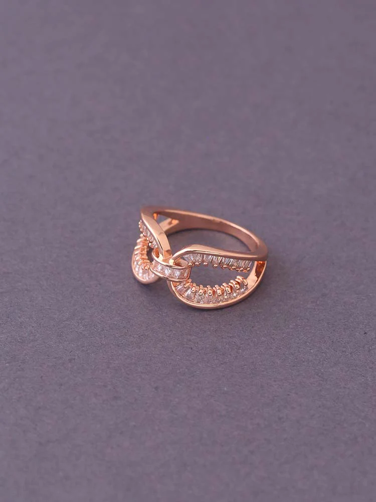 Rose Gold Darshita Zirconia Ring - EOSS - Image 3
