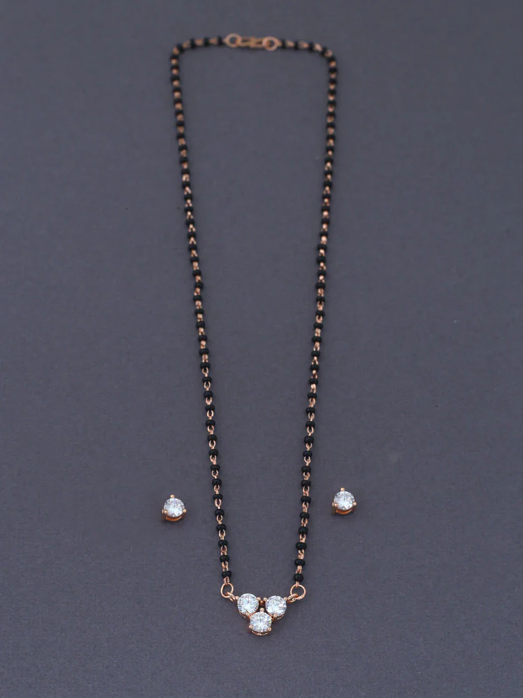 Rose Gold Dorothy Mangalsutra Set - Image 3