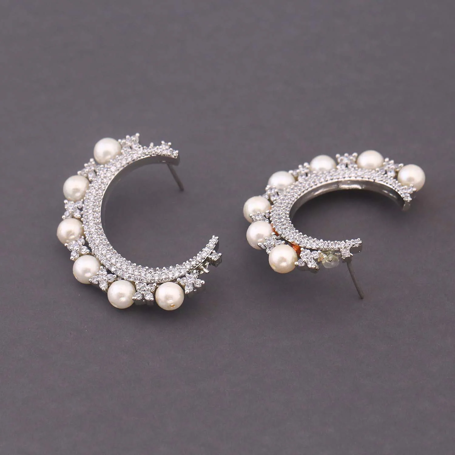 Silver Eirini Zirconia Hoops - Image 3