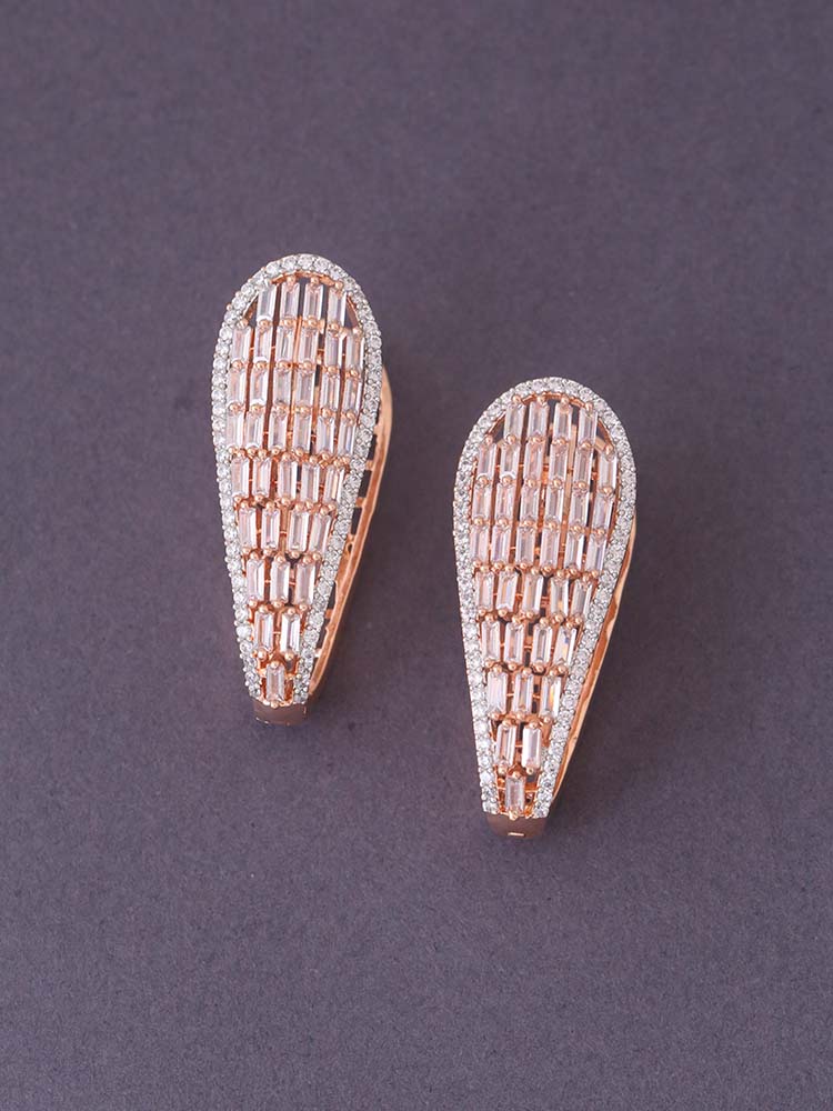 Rose gold Elaina Zirconia Hoops - Image 2