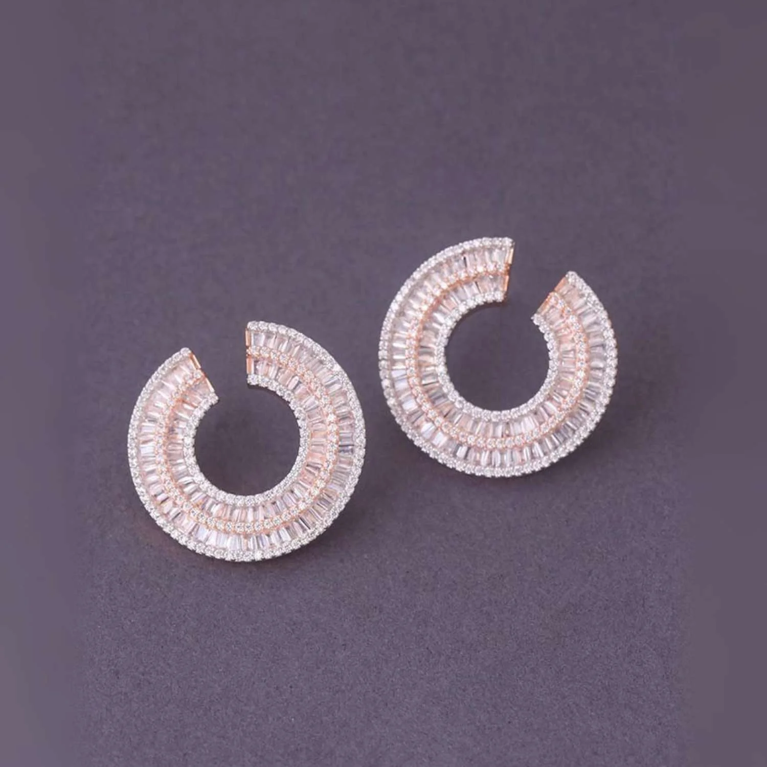 Rose gold Fernanda Zirconia Hoops - Image 3