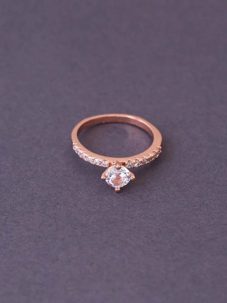 Rose Gold Hany Zirconia Ring - Image 2