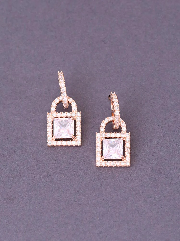 Rose Gold Haynes Zirconia Danglers - Image 3