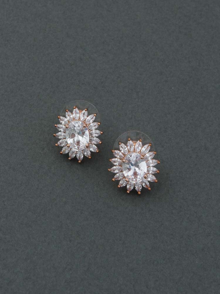 Rose Gold Islay Zirconia Studs - Image 2