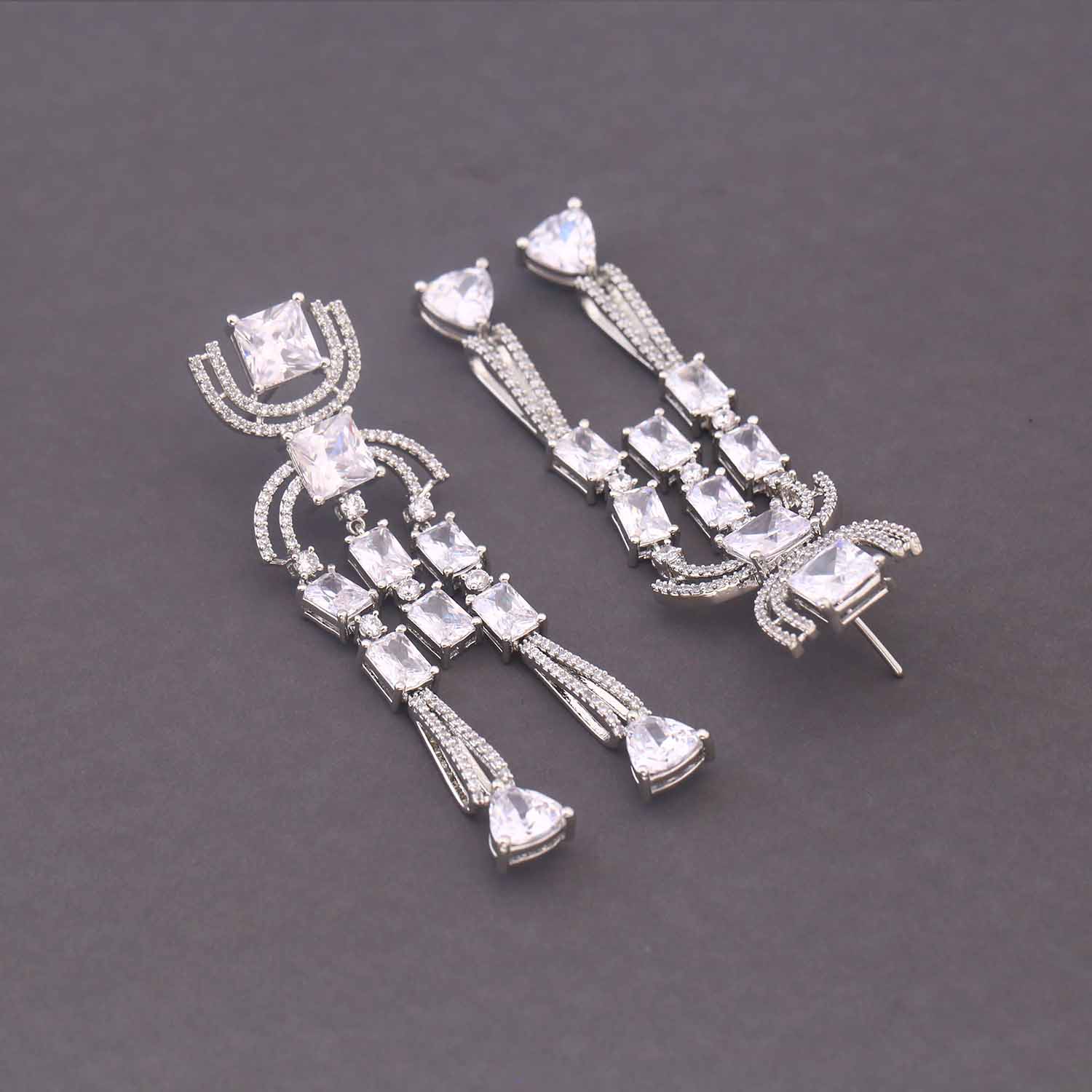 Silver Katilyn Zirconia Danglers - Image 4