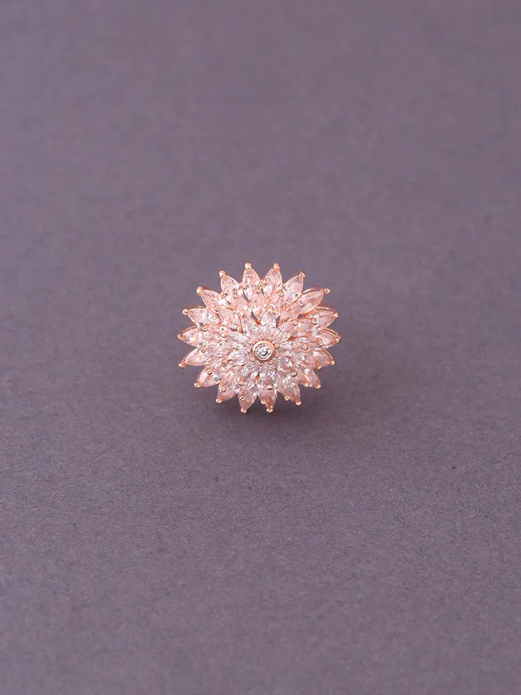Rose Gold Kaylee Zirconia Ring - EOSS - Image 2