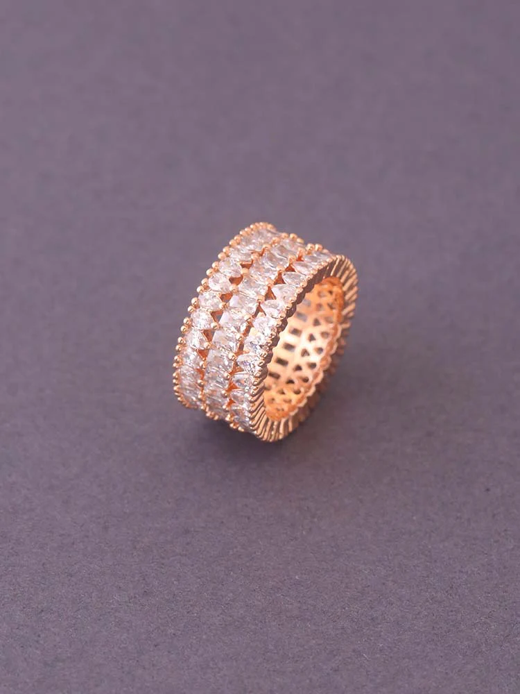 Rose Gold Luisa Zirconia Ring - EOSS - Image 2
