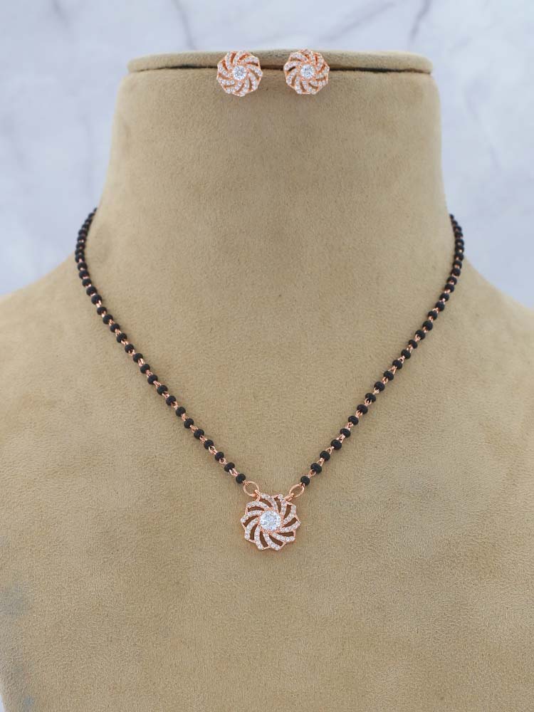 Rose Gold Mansastuti Mangalsutra Set