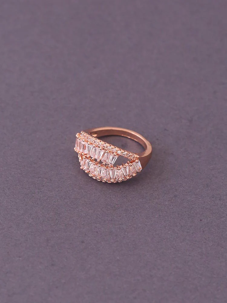 Rose Gold Margot Zirconia Ring - EOSS - Image 3