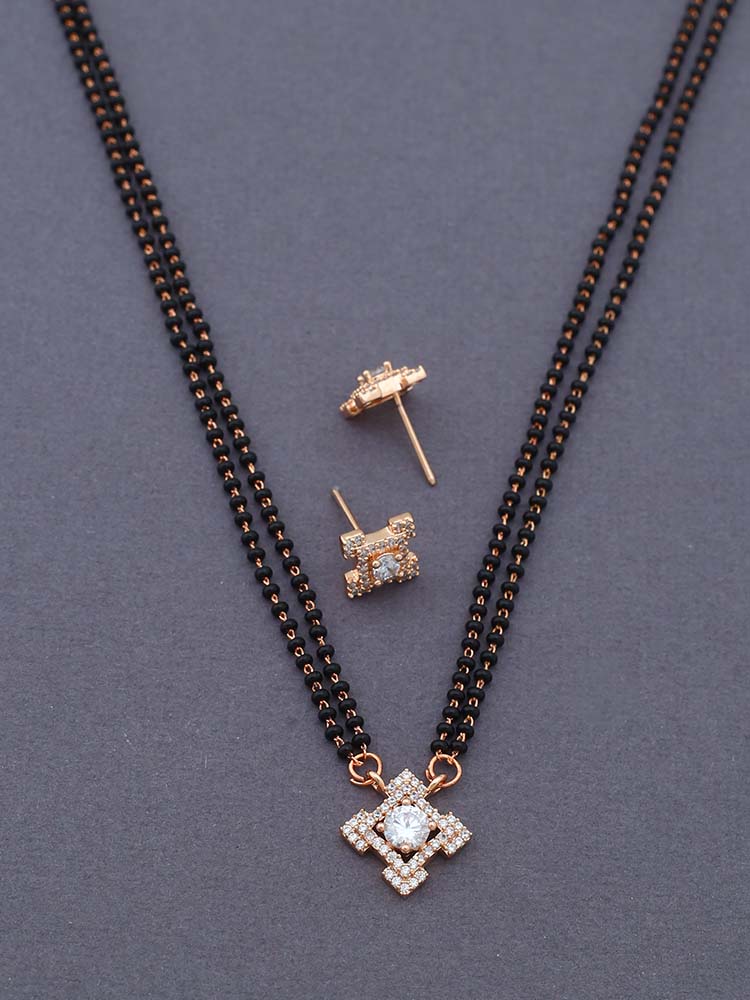 Rose Gold Mesi Mangalsutra Set - Image 4