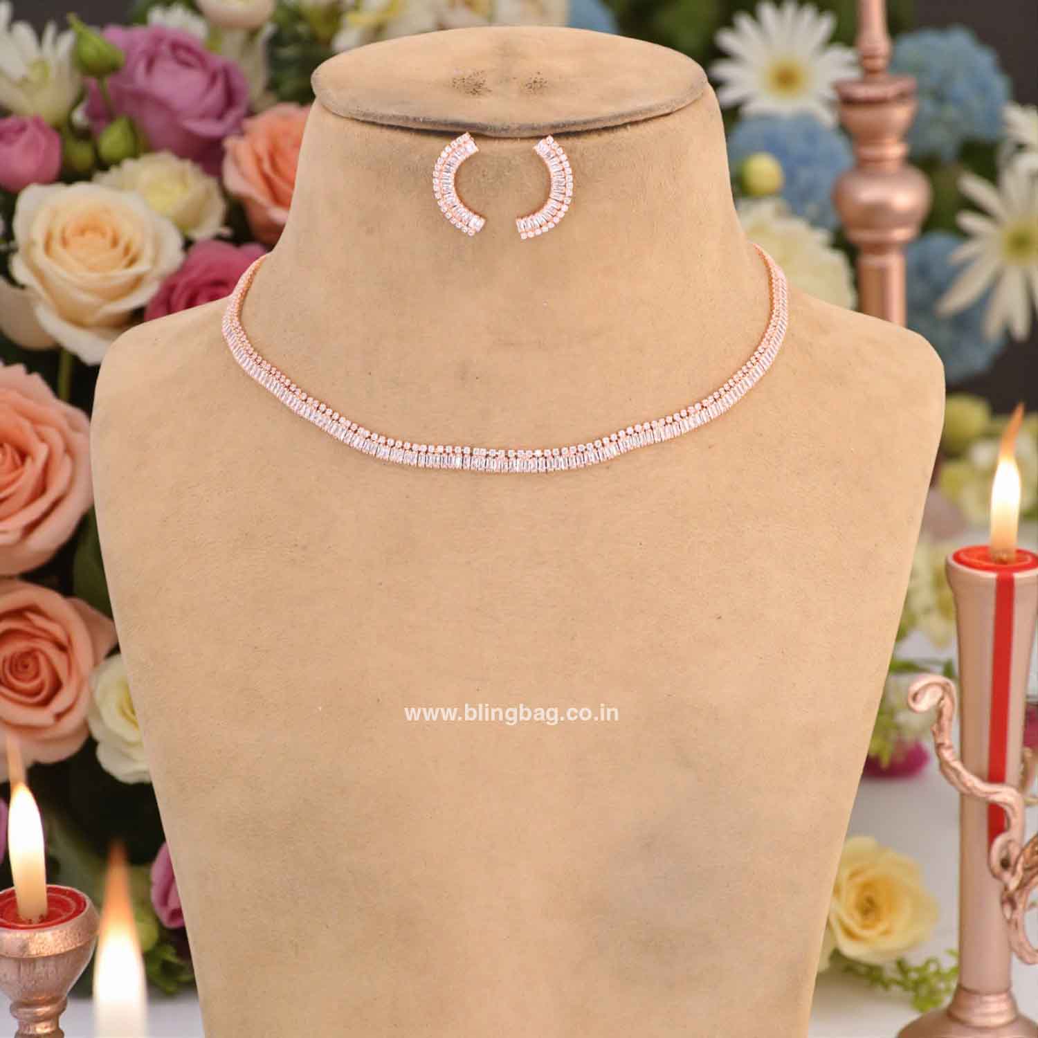 Rose Gold Miarose Zirconia Combo Set - Image 3