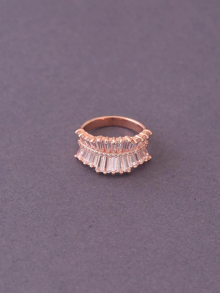Rose Gold Myra Zirconia Ring - EOSS - Image 2