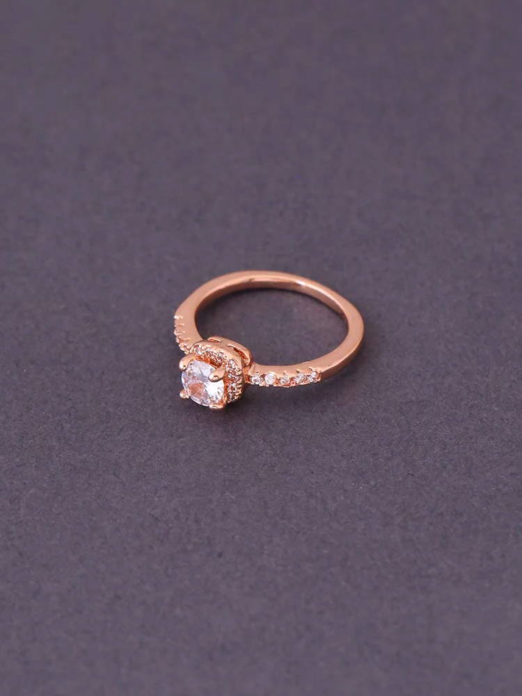 Rose Gold Nargis Zirconia Ring - Image 3