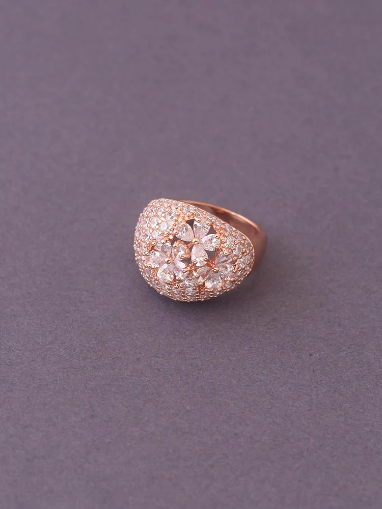 Rose Gold Primrose Zirconia Ring - EOSS - Image 3