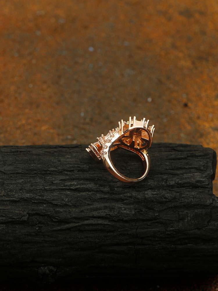 Rose Gold Sachi Zirconia Ring - EOSS - Image 2