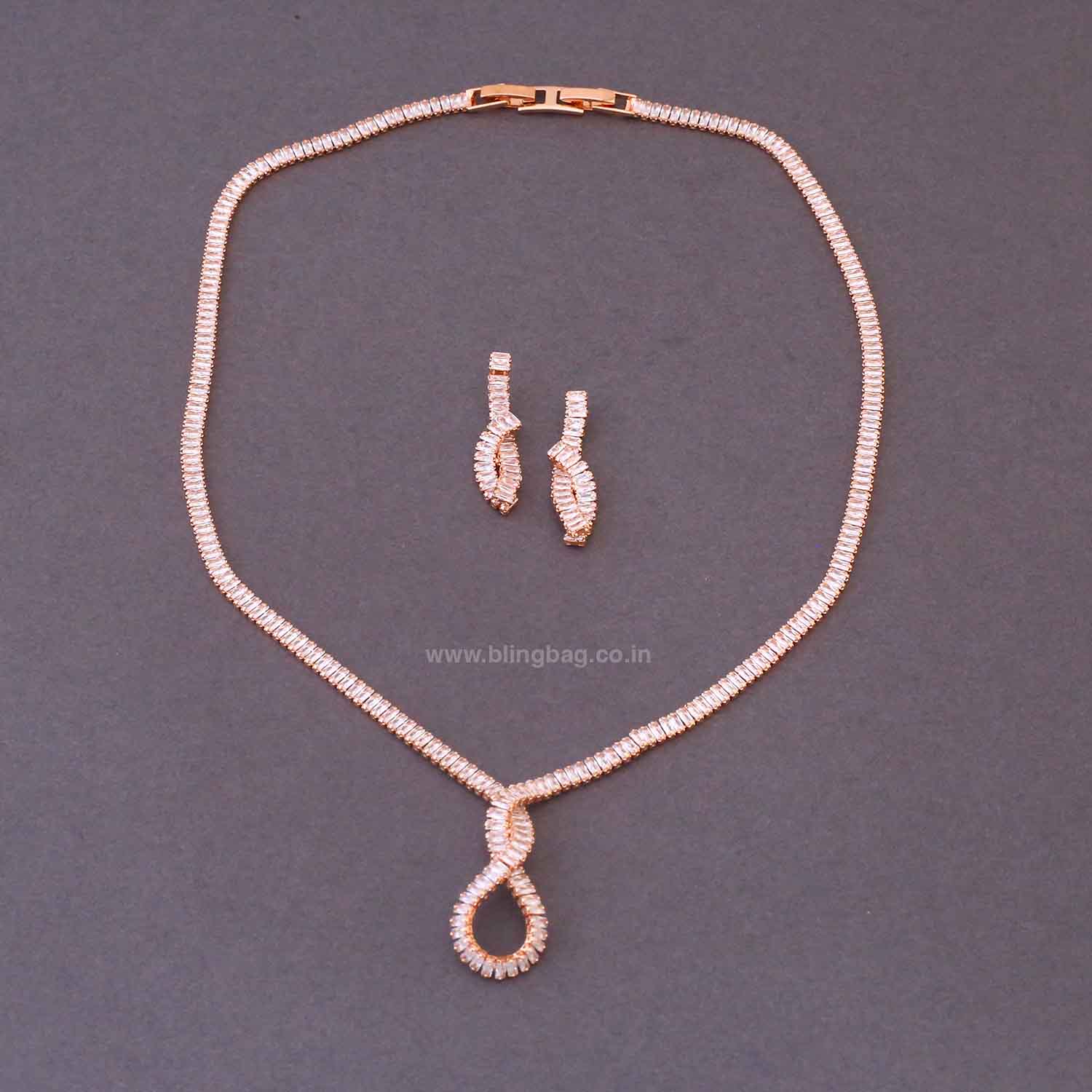 Rose Gold Stellaa Zirconia Combo Set - Image 5