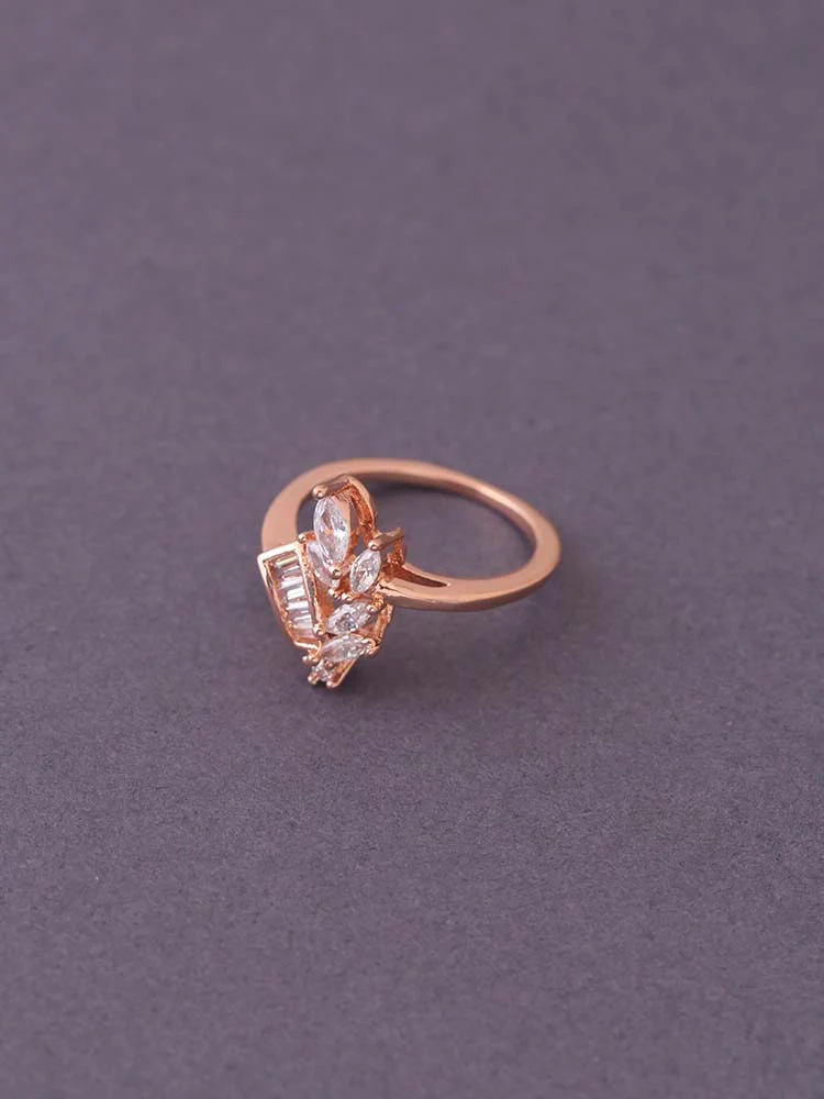 Rose Gold Sumesh Zirconia Ring - Image 3