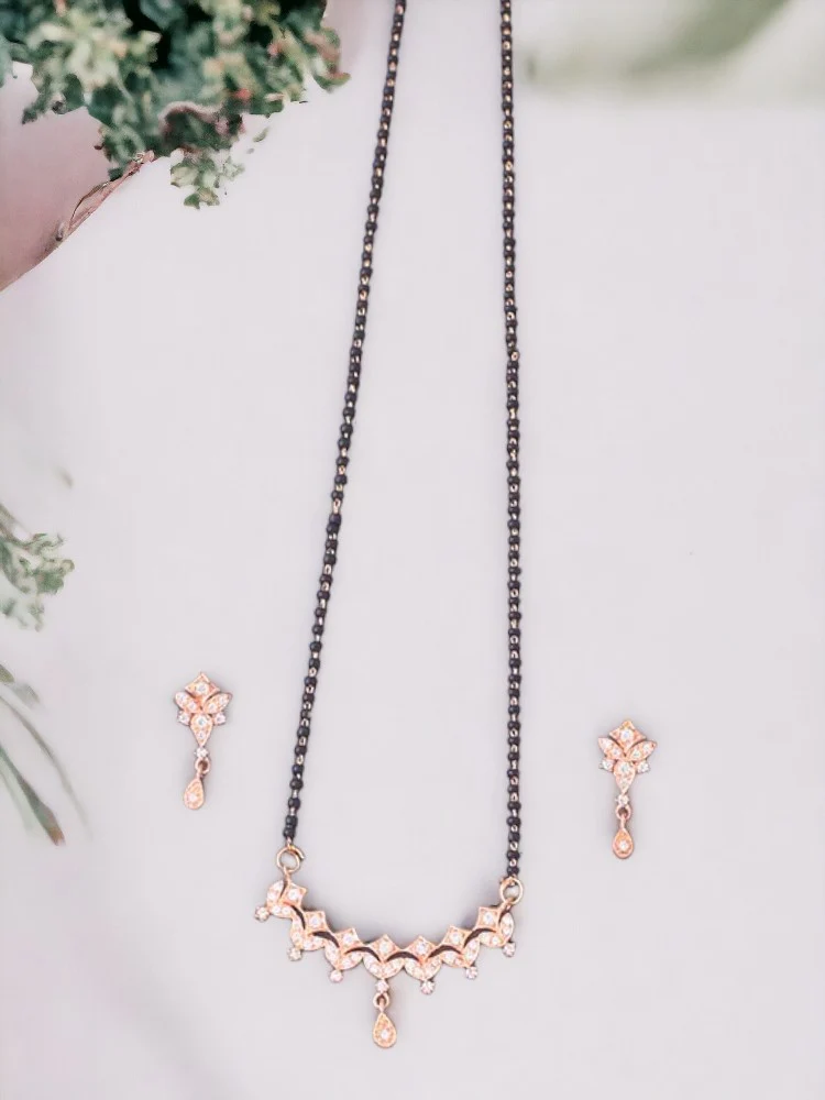Rose Gold Thalia Mangalsutra Set - Image 2