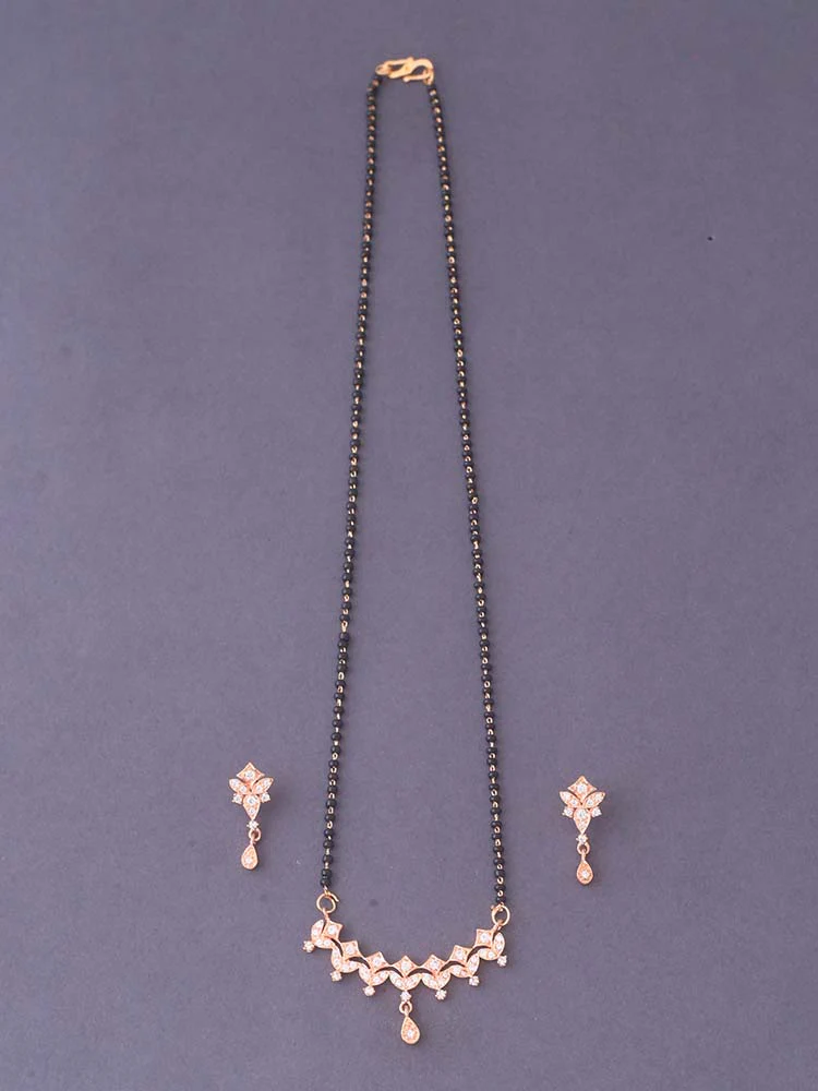 Rose Gold Thalia Mangalsutra Set - Image 3