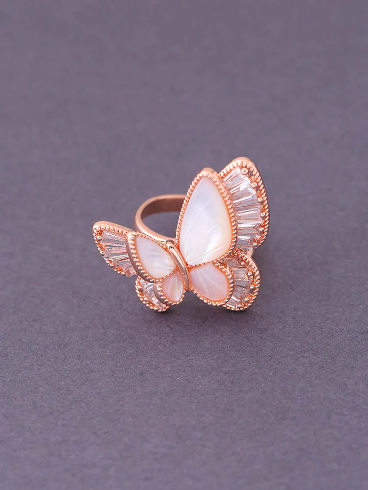Rose Gold Xanthi Adjustable Ring - Image 2