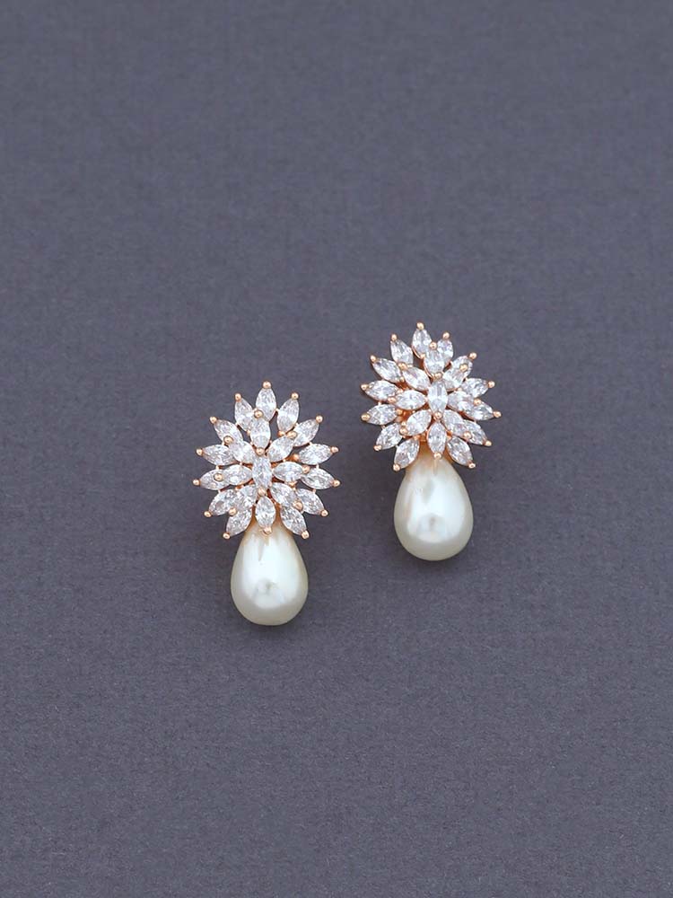 Rose Gold Linnea Zirconia Studs - Image 2