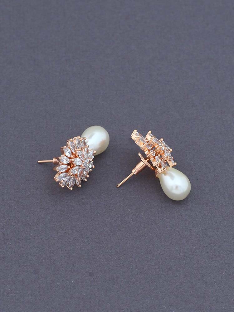 Rose Gold Linnea Zirconia Studs - Image 3
