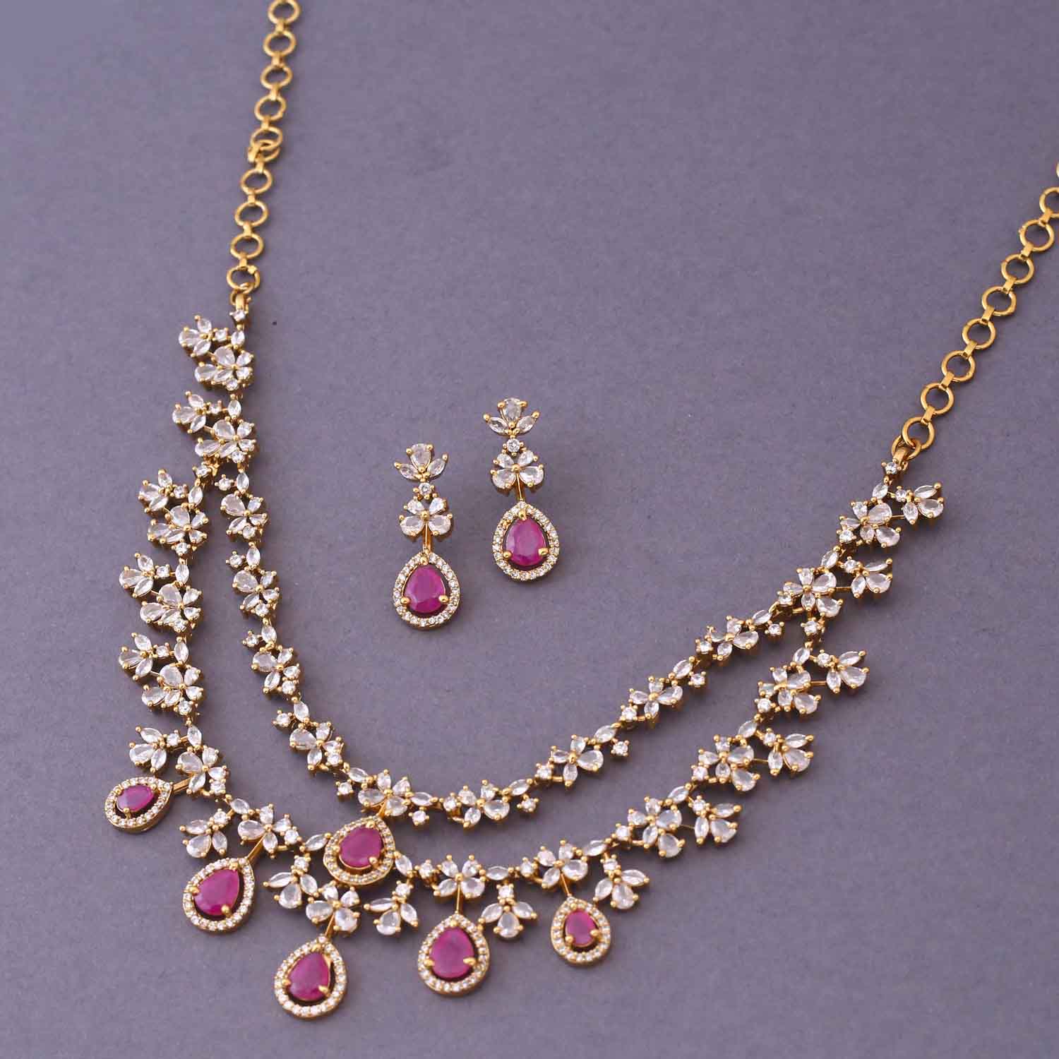 Ruby Barbel Victorian Jewellery Set- New Arrival - Image 4