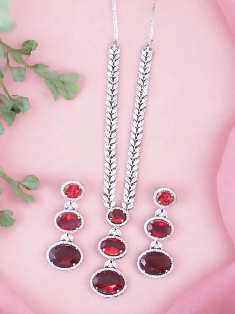 Ruby Benito Zirconia Jewellery Set - Image 2