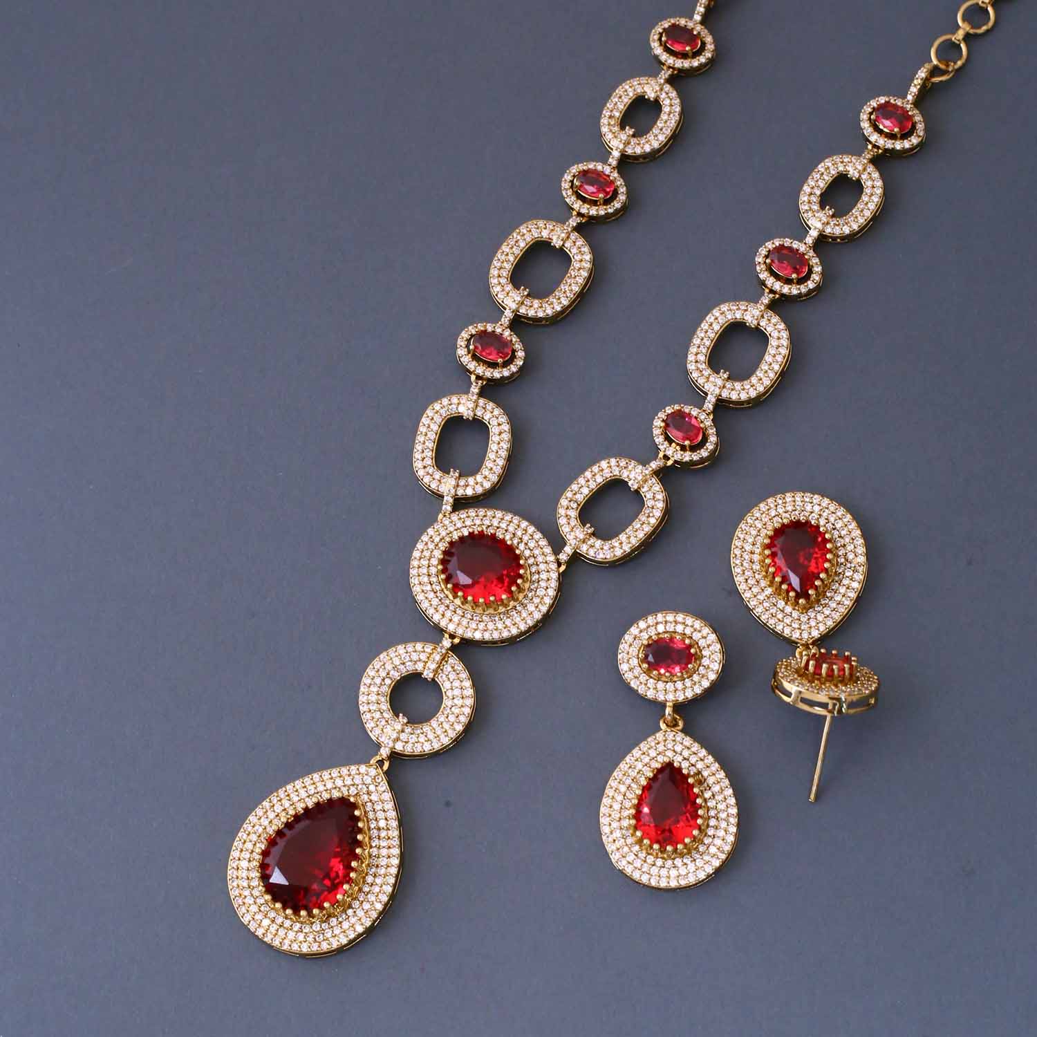 Ruby Christa Victorian Jewellery Set - New Arrival - Image 4