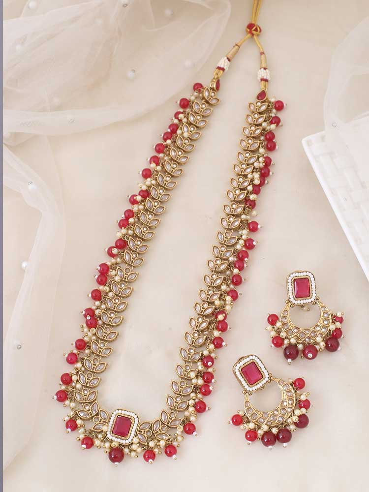 Ruby Dyuthi Kundan Jewellery Set - Image 2