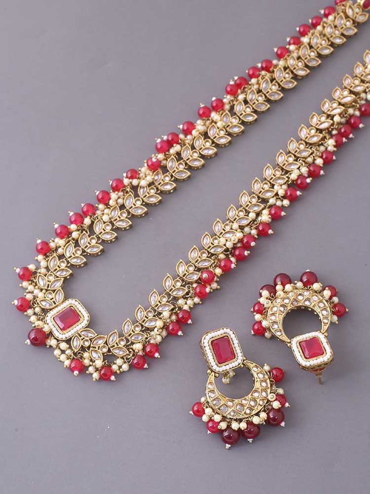 Ruby Dyuthi Kundan Jewellery Set - Image 4