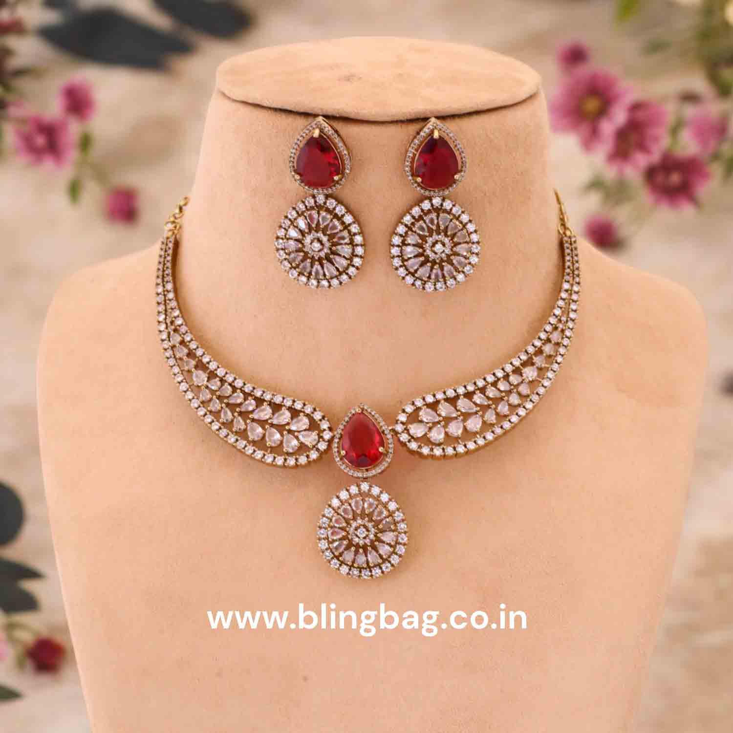 Ruby Edel Victorian Jewellery Set - New Arrival - Image 3