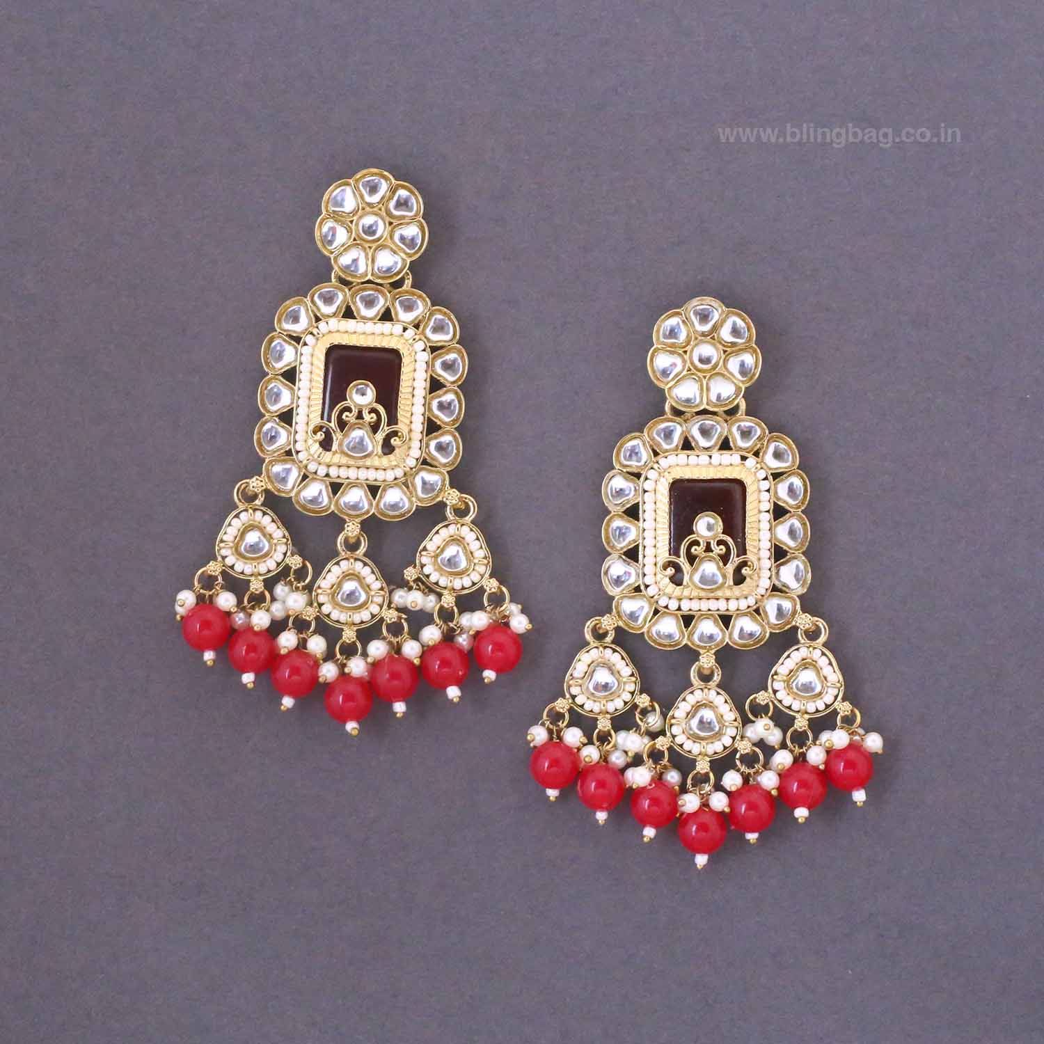 Ruby Emerald Azara Jhumkis - Image 3